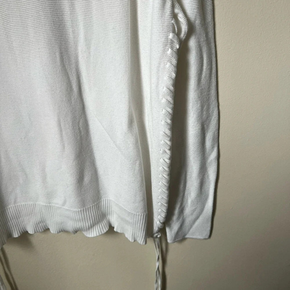 Kokun Lace Up Sides Cotton Sweater, size XL - Picture 5 of 7